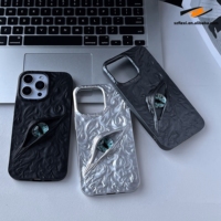 Coque de téléphone antichoc en TPU mat de luxe avec motif 3D œil pour iPhone 18 17 Air 16 15 14 Pro Max 13 12 11 Pro, design ondulé