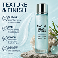 Tonique aux oligosaccharides marins, traitement hydratant, non irritant, sans sulfate, éclat rafraîchissant, niacinamide, nourrissant, hydraté