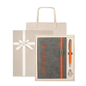 Personalized Clients Office Gift Attendance Gift Creative Luxury Writing Notebook <b>USB</b> <b>Flash</b> Thumb <b>Drive</b> Paper Trade Souvenir Bag - Product Image 2