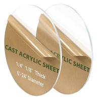 Disque à gâteau rond en acrylique transparent, taille personnalisée, plaque circulaire en plexiglas transparente pour base de gâteau et toile de fond décorative
