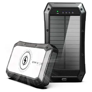 Type-C USB Portable Wireless Charging Mini Wireless Solar Power Bank 10000Mah
