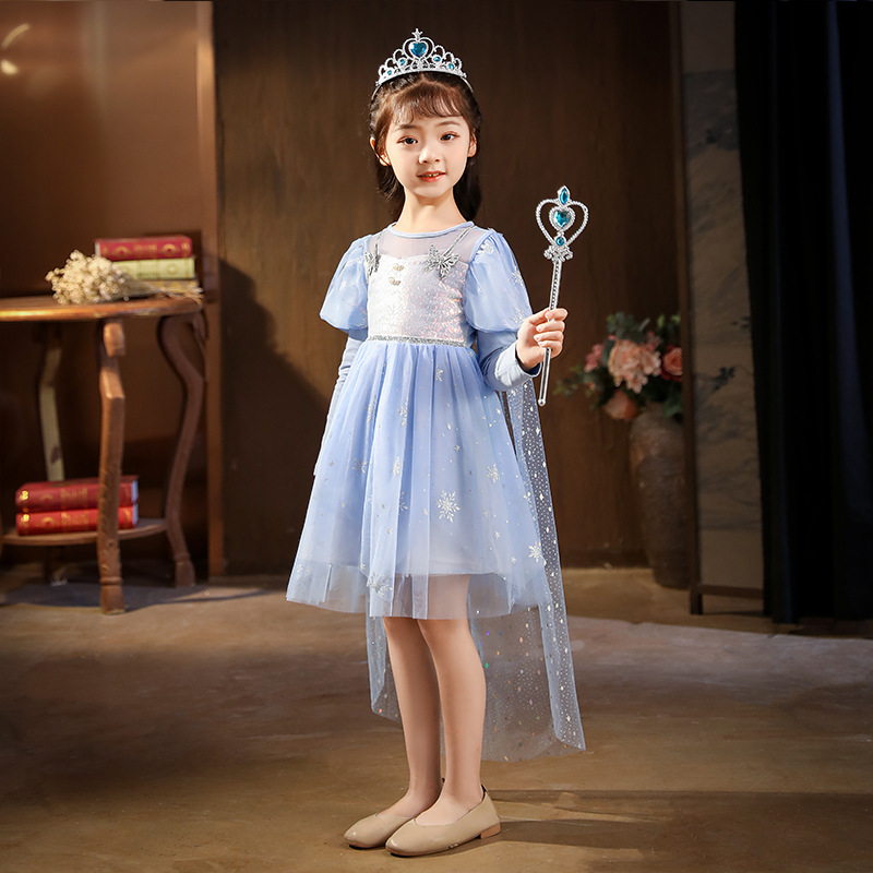 Elsa Princess Dress - Long-Sleeved Autumn Clothes for Girls