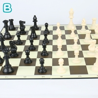 Jeu d'échecs professionnel personnalisé pliable non magnétique jeu de société de luxe en papier échiquier personnalisé