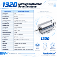 Moteur DC sans balais de précision 1320, 13x20mm, 6V 12V, roulement à manchon, 13g, pour instrument de laboratoire