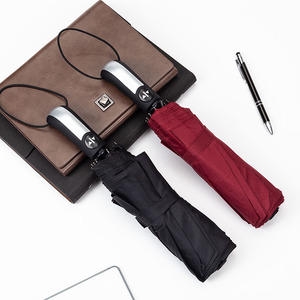 QX Large <b>Automatic</b> Stick Folding Sun/Rain Golf <b>Umbrella</b> Wind Resistant UV Proof Classic Design Business Gift for Travel - Product Image 3