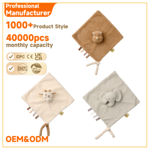 Adorable <span class=keywords><strong>Doudou</strong></span> Lapin en Peluche Douce, Serviette de Dentition, Support de Sucette pour Bébé, Jouet de Confort pour le Sommeil des Nourrissons, Vente en Gros - Product Image 5