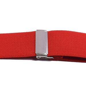 <span class=keywords><strong>Tirantes</strong></span> de fiesta de <span class=keywords><strong>boda</strong></span> ajustables de color rojo sólido de moda para hombres - Product Image 4