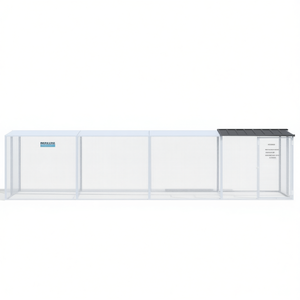 Jaula Grande para Pollos de Acero Galvanizado Antracita, Jaula Resistente para Animales para Cría de Aves de Corral - Product Image 1