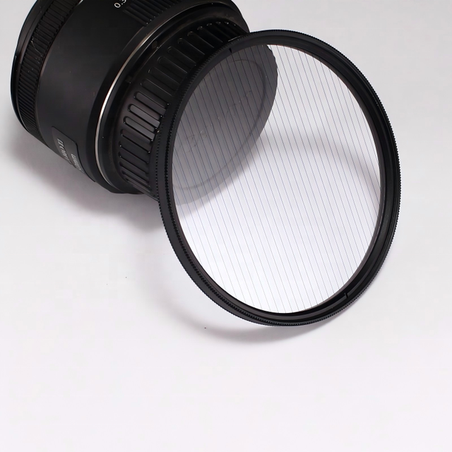OEM Custom 37-82mm 52mm 49mm Streak Blue Filter Anamorphic Cinematic Lens Flare Glass Aluminum Frame Waterproof for DSLR Camera