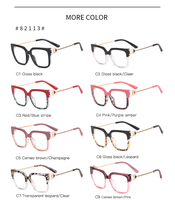 Partagas Fashion Cat Eye Patchwork Colors TR90 Anti Blue Light Blocking Lunettes Lunettes à monture optique pour femmes