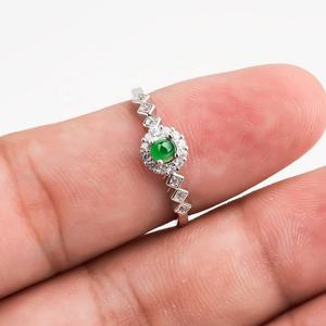 Natural Jadeite <b>Ring</b> <b>Jade</b> S925 Silver Women's jewelry Fashion D129 - Product Image 4