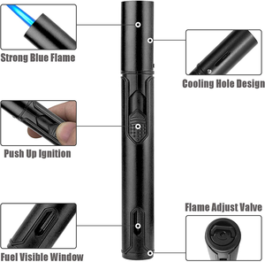 Encendedor de butano recargable de llama simple, el más vendido, para uso con cigarros y cigarrillos - Product Image 1