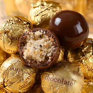 Caramelos Halal Personalizados de Fábrica China, Dulces a Granel al por Mayor, Caja de Snacks, Cacahuete, Sésamo, Chocolate Negro con Núcleo - Product Image 3