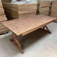 Table de ferme rectangulaire pliable en bois pour événements, fêtes, extérieur, mariage, 160, 200, 240 cm, 8 pieds
