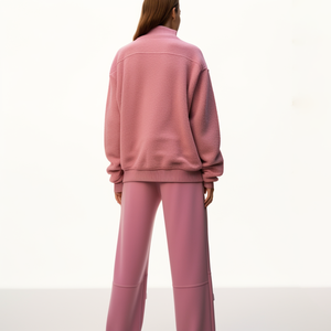 Logo personnalisé hiver femmes extérieur <span class=keywords><strong>polaire</strong></span> Polo vestes 1/4 fermeture éclair à manches longues hiver <span class=keywords><strong>polaire</strong></span> sport de plein air vestes manteaux sweats à capuche - Product Image 3