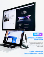 Fabricante MFI 100W USB Tipo-C 3,2 Gen2 Cable 4K Extensión de pantalla Tipo C Cable para teléfono y Mac Logotipo personalizado