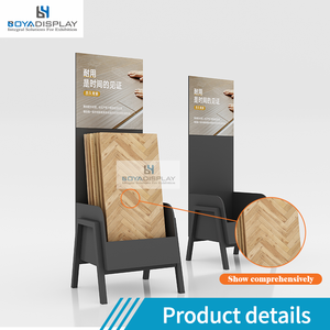 Étagère d'exposition d'échantillons de couleur de bois professionnelle, design minimaliste moderne, hauteur réglable, étagères coulissantes, support en métal écologique - Product Image 3