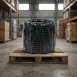 Cordon en coton noir torsadé écologique et durable, fabriqué avec des fibres naturelles de qualité supérieure, résistant, doux, excellente tenue des nœuds, anti-UV - Product Image 1