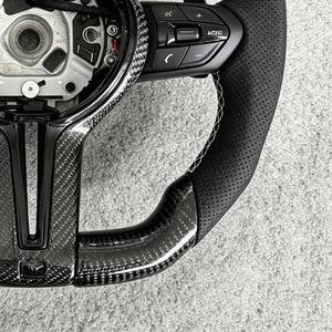 Volante de Coche de Fibra de Carbono Real y Cuero Sintético, Listo para Usar, para <span class=keywords><strong>BMW</strong></span> F01 F30 F10 F11 F20 F21 F25 F31 F34 F32 F33 F36 - Product Image 4