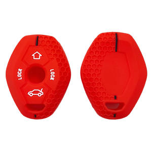 Para coche antiguo <span class=keywords><strong>BMW</strong></span> E34 E36 E38 E39 E46 motocicleta E53 tablero recto 4 teclas diseño de panal funda protectora de silicona para llave - Product Image 5