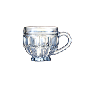 Original Creative Sodalime Glass Tea Coffee <strong>Cup</strong> and Saucer Glass <strong>Cup</strong> <strong>Set</strong> With Handle - Product Image 5