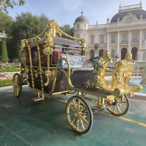 Luxury Royal Horse Carriage Sculpture Electric Sightseeing Wedding Vehicle Wagon <b>Amusement</b> Park Ride for Sale - Product Image 5
