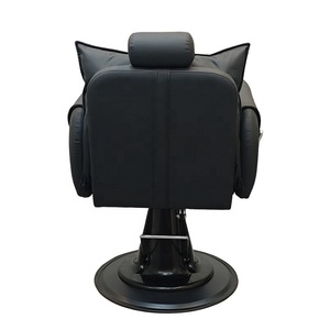 Chaise de barbier professionnelle pour salon de coiffure, en cuir PU, avec levage hydraulique, base ronde, design contemporain, mobilier commercial - Product Image 6