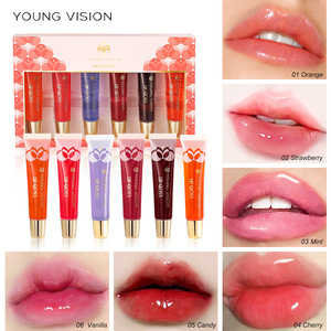 Juego de 6 brillos labiales Young Vision, 17 ml cada uno, acabado brillante para mujeres - Product Image 1