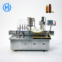 Machine de remplissage et de bouchage automatique à 4 têtes pour sirop et liquides oraux, conforme GMP, remplisseur de haute précision