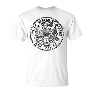 T-shirt du bureau de guerre des États-Unis d'Amérique, unisexe pour adulte, blanc, 100% coton - Product Image 1