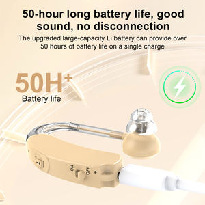 Nouvelle conception d'aide auditive rechargeable BTE, derrière l'oreille, perte auditive, amélioration du son pour les adultes, les personnes âgées, utilisation quotidienne - Product Image 4