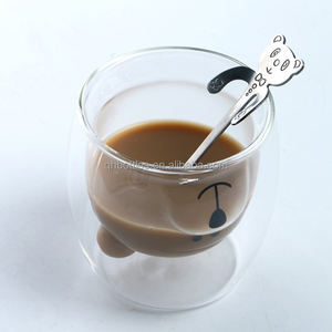 Venta al por mayor de fábrica, logotipo personalizado, Base pesada, gafas de oso de roca de cristal, vasos de cristal de whisky con fondo roscado clásico antiguo - Product Image 3