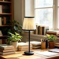 Lampe de table LED rechargeable minimaliste avec contrôle tactile, lampe d'ambiance moderne pour chambre à coucher, maison, hôtellerie