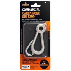 Commercial Carabiner Din 5299 Galvanized Not Suitable <b>For</b> Lifting Lifting And Anchoring Accessories - Product Image 2