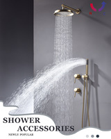 Système de douche thermostatique moderne à double poignée, mitigeur de salle de bain mural en laiton noir avec robinet céramique, effet pluie, pour appartement