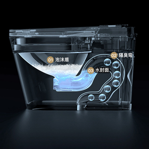 Inodoro Inteligente de Una Pieza con Autolimpieza, Sensor de Apertura Automática, Descarga Sifónica, Bidé Automático - Product Image 3