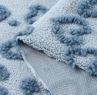 Tissu Jacquard 3D Cœur en Peluche 280 g/m² à Poil Long Simple Face Texturé pour Vêtements, Tapisserie Automobile, Sacs, Jouets, Maison 100% Polyester
