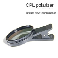 Filtre polarisant CPL 52 mm pour téléphone portable, en verre, pour éliminer les reflets, pour caméra de diffusion en direct