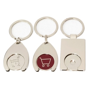 Wholesale Embossing Enamel Promotion Souvenir Keychain Personalized <b>Custom</b> Shopping Coin Logo Sublimation Soft Metal Key Chains - Product Image 1