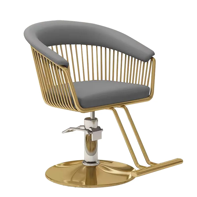 Hot Sale Barbershop Furniture Salon Chair Hairdressing Recling Styling Barber Chair Gold