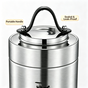 <span class=keywords><strong>Thermos</strong></span> alimentaire isotherme en acier inoxydable SUS304 de 1,8 L, double isolation, <span class=keywords><strong>pour</strong></span> garder les aliments chauds ou froids, portable, <span class=keywords><strong>pour</strong></span> l'extérieur - Product Image 4