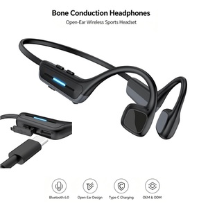หูฟังแบบเปิดหูสำหรับเล่นกีฬา Bone Conduction BT6.0 พร้อมไฟ LED กันน้ำ IPX5 ชาร์จแบบ Type-C ปลอดภัย - Product Image 1