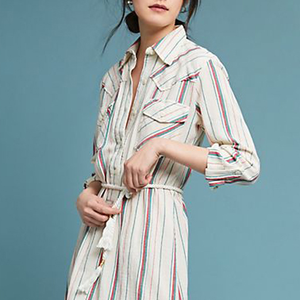 Factory custoze Women cotone cotone manica lunga con bottone frontale con spacco lungo lungo Maxi <span class=keywords><strong>abito</strong></span> camicia con cintura - Product Image 2