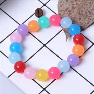 Yiwu fabrik hotsale handgemachte koreanische stil nette 9 farben bunte kinder acryl Candy wulst kinder armband