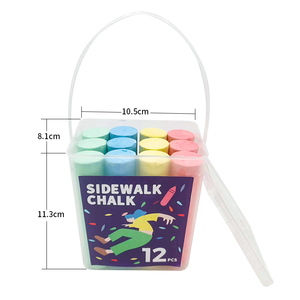 12 craies noires sans poussière de haute qualité, emballées dans une boîte en plastique, craies scolaires - Product Image 2
