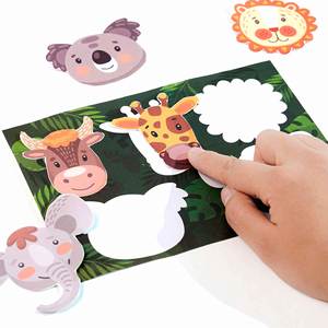 Libro de Actividades de Recortes y Pegatinas de 20 Páginas para Niños Pequeños, Preescolares y de Jardín de Infancia, Cuaderno de Aprendizaje de Recortar y Pegar - Product Image 3