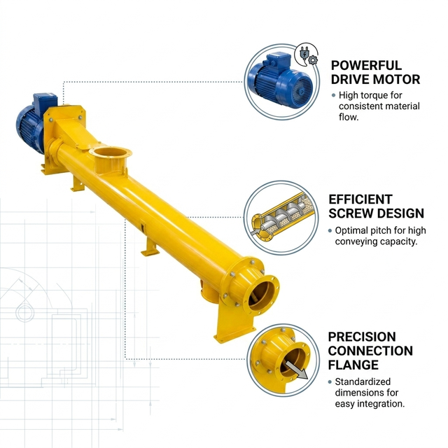 Round Tube Spiral Feeder for Bulk Material Handling - Durable & Easy Installation