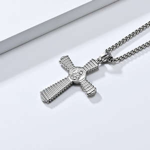 Pendentif Croix d'Exorcisme de Saint Benoît 2026 pour Hommes, ZIRCON, Acier Inoxydable 316, Plaqué Argent/Or, Anti-ternissement, Étanche, Religieux <span class=keywords><strong>Catholique</strong></span> - Product Image 4