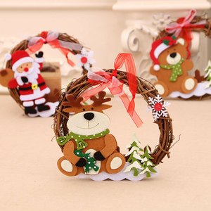Guirlande de Noël en rotin, décorations de Noël, décorations pour portes, décorations pour hôtels et centres commerciaux, couronnes et arrangements floraux - Product Image 3