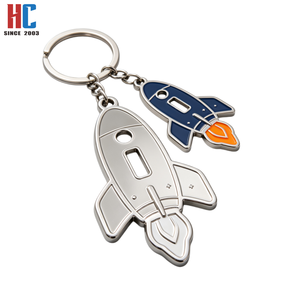 Portachiavi Personalizzato in Lega di Zinco Smaltato a Tema Spaziale: Astronauta, Luna, Razzo, Galassia, Pianeti - Design Cartoon Personalizzabile - Product Image 3